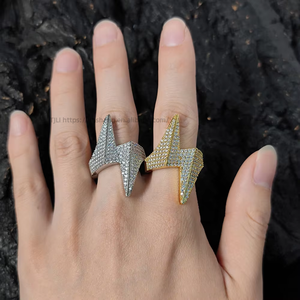 Hip-hop Zircon High-end Ring, Women's Light Luxury Personalized Jewelry Full of Diamonds Men's Ring Wholesale - Product Image 4