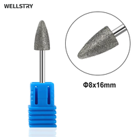 WELLSTRY Luxueuse fraise diamantée pour manucure et pédicure, 3/32 po, modèle WS-B67 avec logo personnalisé pour ponceuse à ongles électrique