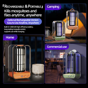 Lámpara Mata Mosquitos Eléctrica Recargable, Trampa de Luz UV de 395 Nm, Eliminador de Insectos Silencioso, de Pared y Escritorio, Doble Uso - Product Image 6