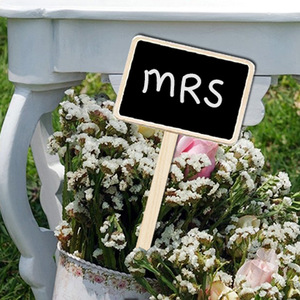 Etichette per Piante in <span class=keywords><strong>Legno</strong></span> Effetto Lavagna con Bastoncini, Marcatori Cancellabili per <span class=keywords><strong>Giardino</strong></span>, Matrimoni e Decorazioni per Feste - Product Image 4