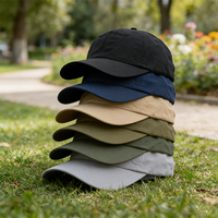 Hoge kwaliteit 100% katoenen Oxford stippen custom borduurlogo 6-delige baseballcap groothandel unisex ongestructureerde pet