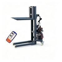 Mini chariot élévateur électrique robuste de 300 kg, hauteur de levage de 1500 mm, batterie 12 V et télécommande sans fil