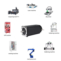Motor Stepper Hybrid 3-Fase Nema 52 Torsi Tinggi 50Nm untuk Printer 3D Industri & Mesin CNC Lebar 130mm