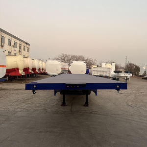 Prix à plat 3 essieux 30/40 pieds 48 pieds <span class=keywords><strong>pas</strong></span> <span class=keywords><strong>cher</strong></span> <span class=keywords><strong>plateau</strong></span> plat conteneur châssis mobile à plat Semi camion <span class=keywords><strong>remorque</strong></span> à vendre - Product Image 5