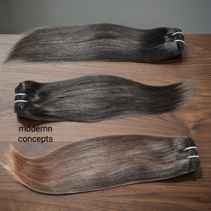 100% cheveux indiens bruts vierges à double trame non traités cuticule alignée tissage de cheveux humains droits du temple - Product Image 6