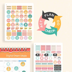 Custom Design Print-on-demand Wholesale 20 Sheets Set Cute <strong>Scrapbook</strong> <strong>Stickers</strong>, Planner <strong>Stickers</strong> Weekly for Calendar,bullet - Product Image 6