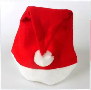 Trẻ Em Rẻ Hơn Xmas Cap Polyester Dành Cho Người Lớn Màu Đỏ Cảm Thấy Giáng Sinh Santa Claus Hat