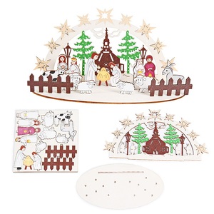 Decorazioni Natalizie in <span class=keywords><strong>Legno</strong></span> Ecologiche per Interni, Villaggio Decorativo per Vetrine, Regali di Natale, Decorazione Scenografica - Product Image 3
