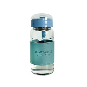 HemKPARSON Glass <b>Water</b> <b>Bottle</b> With Handle And <b>Filter</b> 500Ml Portable For Travel And Office Use - Product Image 5