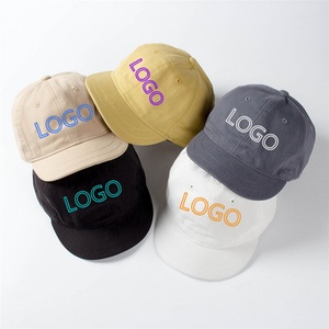 Logo personnalisé Casquettes de baseball à bord court Couleurs unies Hip Hop Casual Casquette réglable Papa Chapeau personnalisé - Product Image 1