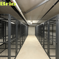 BRIO Free CAD Layout Armoire de rangement ventilée à mailles 2x2 pouces pour salle de sport, vestiaire fréquenté et cabine de change