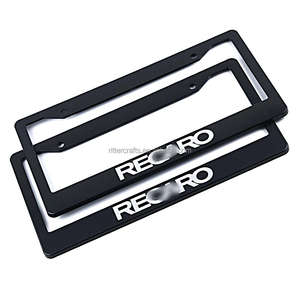 Tamaño de EE. UU. Láser Aleación de zinc Aluminio J D M Racing Car License Plate Frame Holder Cover Custom Acero inoxidable Matrícula Frame - Product Image 4