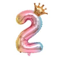 Bannières de vaisselle jetables arc-en-ciel dégradé comprenant des ballons dégradés de couronne pour les fournitures de décorations de fête d'anniversaire