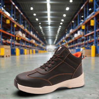 Chaussures de Sécurité d'Extérieur Personnalisables en Cuir de Vachette Antistatiques, Embout en Acier, Doublure en Maille Respirante, Anti-Choc pour Travail en Usine