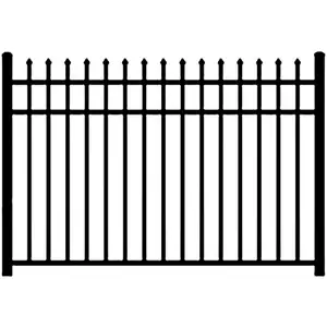 Picchetti estesi in alluminio pannelli di recinzione in acciaio ornamentale nero e balconi