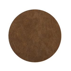 Pu Leather Placemat Round Heat Insulating Oil Resistant <b>Table</b> Mat For Dining Desktop Protection Solid Color - Product Image 5