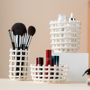 Porte-brosse à dents en céramique blanc tressé fait main, style ajouré, pour la <span class=keywords><strong>salle</strong></span> <span class=keywords><strong>de</strong></span> <span class=keywords><strong>bain</strong></span> - Product Image 3