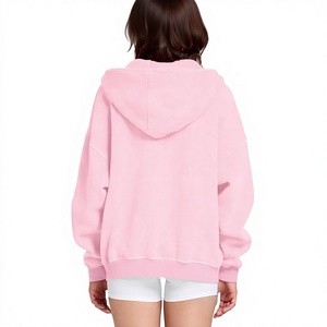 Sudadera con capucha para mujer, extragrande, lavado ácido, peso pesado 360 GSM, 100% algodón polar, cremallera completa, estilo vintage, impermeable, chaqueta de moda de invierno - Product Image 6