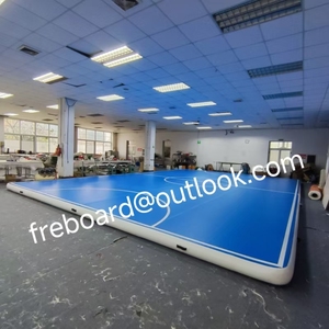 OEM 45 pies cuadrado grande de aire Tumble gimnasio suelo Mat logotipo personalizado inflable aire salto pista para gimnasia baloncesto jugando - Product Image 5