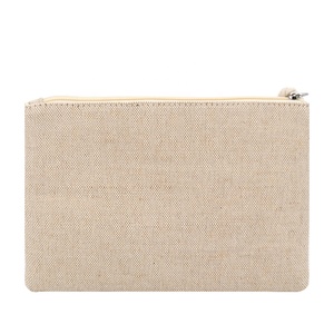 OEM Logo Tùy Chỉnh Bông Vải Đay Trang Điểm Mỹ Phẩm Zipper <span class=keywords><strong>Pouch</strong></span> Bag Tự Nhiên Jacquard Bông Đay Vải Organizer Túi Cho Điện Thoại - Product Image 2
