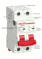 DELIXI Disjoncteur miniature (MCB) avec protection contre les fautes d'arc (AFDD) 1P 2P 3P 4P Types B C D AC