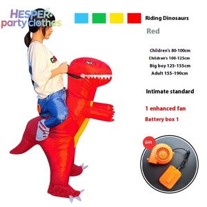 HESPER Halloween Dinosaur <b>Inflatable</b> <b>Costume</b> Pegasus <b>Riding</b> Doll Funny Mascot <b>Costume</b> for Children's Role Play Performance - Product Image 2