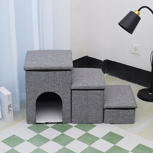 Große Haustiertreppen mit Stauraum, Hundekletterleiter, Faltbares Hundebett, Rutschfeste Katzensofa-Stufen, Katzenbett - Product Image 5