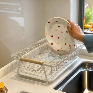 Kitchen Drain Rack <b>Dish</b> Rack Tableware Storage Rack Multi-Function Cupboard Countertop Stainless Steel <b>Standing</b> Modern Towel - Product Image 2