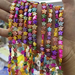 Perle a Forma di Cuore e Stella in Madreperla Gialla, Perle a Cuore in Madreperla 8mm, Filo di Perle a Cuore in Conchiglia 15,5 Pollici, Componenti per Gioielli - Product Image 6