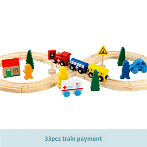 Juguete de tren de pista eléctrica con motor de tanque de Thomas the de madera-Juguete de ranura de juguetes ferroviarios para el desarrollo intelectual y la diversión de los niños - Product Image 2