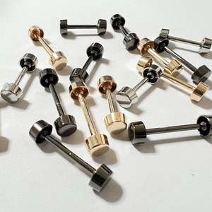 2/2.5cm 1" Metal Wheel Buckle Cap Dumbbell Screw Barbell Flat Head Strap Holder Rivet Stud Post Connector Leathercraft Hardware - Product Image 2