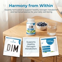 Complément DIM à Marque Blanche OEM 200mg Diindolylméthane pour un Métabolisme Sain des Estrogènes et l'Équilibre Hormonal pour Femmes et Hommes