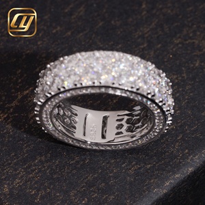 Anillo de Diamantes de Oro Blanco para Mujer, Corte Brillante Redondo, Cultivado en Laboratorio, Certificado IGI, Anillo de Boda Clásico con Banda Completa Pavé - Product Image 4
