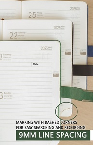 2025 A5 PU Leather Hardcover Academic Planner 12 Months Undated Weekly Goal Action <strong>Calendar</strong> Daily <strong>Notebook</strong> With Magnetic Style - Product Image 5