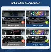 Autoradio GPS écran tactile HD 10,25'' BMW Série 5 F11 F10 Android Auto Carplay sans fil Lecteur CD Émetteur FM