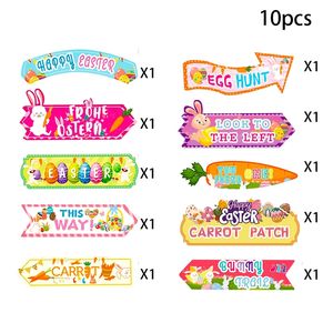 Nuevos Señales Decorativas de Pascua para Caminos, Estacas de Madera para Jardín, Indicadores de Dirección, Artículos para Fiestas - Product Image 5
