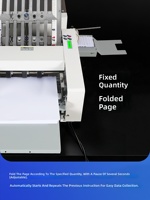 Plieuse de dépliage croisé entièrement automatique haute vitesse BaoYu A3 avec fonctions de pliage en deux, de rainurage et de superposition de papier pour livrets d'instructions