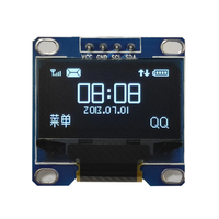 Modul Layar OLED 0.96 Inci I2C IIC Serial 128*64 SSD1306 Putih untuk Arduino 51 MSP420 STM32 ESP32 Layar OLED 0.96 Inci 4Pin SPI