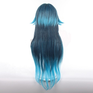 วิกผมคอสเพลย์ Genshin Impact Bonanus วิกผมยาว90ซม. สีน้ำเงินไล่ระดับสีพลังน้ำ <span class=keywords><strong>Yaksha</strong></span> อะนิเมะเพลูก้าทนความร้อน - Product Image 5