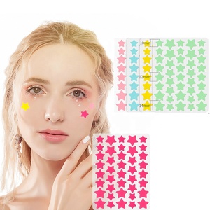 Patchs Étoile Anti-Acné Hydrocolloïdes Cicatrisants pour le <span class=keywords><strong>Visage</strong></span>, Absorption d'Humidité Cutanée, Couverture Invisible - Product Image 1