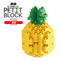 Briques miniatures HY, fruits, jouets de construction 3D DIY, mini blocs pour enfants