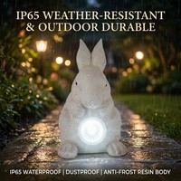 Lampe de nuit créative à détecteur de mouvement en forme de lapin pour jardin, lumière LED solaire extérieure rechargeable IP65 avec logo couleur OEM ODM