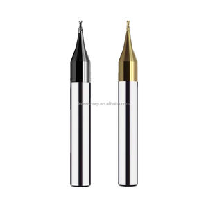 0.1mm 0.2mm 0.3mm 0.5mm 0.6mm <span class=keywords><strong>Micro</strong></span> fraise en bout avec embout CNC 2 cannelures Hrc55 Hrc65 Hrc60 carbure <span class=keywords><strong>Micro</strong></span> boule nez fraise en bout plat - Product Image 5