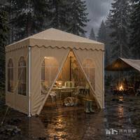 Auvent moderne en aluminium thermolaqué 3000 mm avec moustiquaire imperméable, fenêtre de visualisation, rideau amovible et éclairage LED pour toit