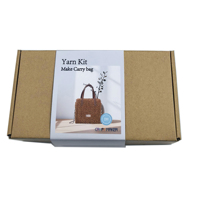 Kit de sac bandoulière DIY Vanwoo, en fil de polaire corail carré tissé à la main, pour la couture et le tissage de jouets, à partir de 7 ans