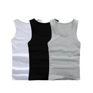 <span class=keywords><strong>Canotta</strong></span> da uomo in 100% <span class=keywords><strong>cotone</strong></span>, girocollo, traspirante, anti-pilling, anti-restringimento, bianca, lavorata a maglia, 180g, stampa serigrafica, tinta unita - Product Image 2