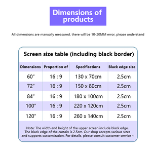 Topleo outdoor anti <b>light</b> <b>projector</b> screen foldable alr white grid anti <b>light</b> wall mounted retractable <b>projector</b> screen - Product Image 6