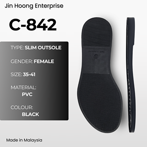 Jin Hoong Women's Lightweight Durable Anti-Slip PVC C-842 Black Outsole <b>Water</b>-Resistant Slippers - Product Image 1