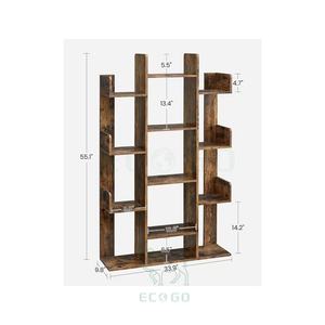 Librería Ecológica de Bambú Moso en Forma de Árbol con 5 Estantes de Almacenamiento, Esquinas Redondeadas y Diseño Moderno para Sala de Estar - Product Image 2