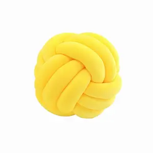 Inyahome Creativity Solid Colors Sleeping Plush PP Cotton Stuffed Handmade Knotted Ball Sofa Car Bedding Pillow Futon Cushion